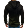 Top Ombre Spot Ink Print Full Zip Hoodie