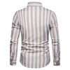 Striped Pattern Chest Pocket Casual Long Sleeve Shirt