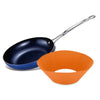 24CM Nonstick Frying Pan + Oil Splash Proof Cover for Kicthen