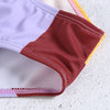 Sexy Strappy Sleeveless Color Blocking Padded Women Bikini Set