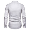 Contrast Placket Roll Up Long Sleeve Shirt
