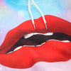3D Tie Dye Lip Print Pullover Hoodie
