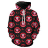 Valentine's Day 3D Lips Print Pullover Hoodie