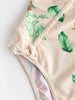 Floral Print High Waist One-piece Swimsuit