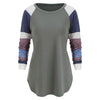 Casual Raglan Sleeve Color-blocking Top
