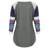 Casual Raglan Sleeve Color-blocking Top