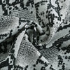 V Neck Turn-down Collar Long Sleeve Snakeskin Pattern Button Women Crop Top
