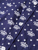 Button Up Crown Print Shirt