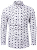 Button Up Crown Print Shirt