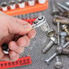 Mini 1/4" 72T Ratchet Wrench Rod with 20pcs Bits 9pcs Sockets