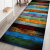 Colorful Stripe Antislip Velvet Area Rug
