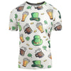 Beer Hat Printed Elastic Slim Fit T-shirt
