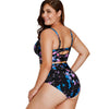 Plus Size Cut Out Galaxy Print Bikini