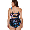 Plus Size Cut Out Galaxy Print Bikini