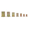 300pcs M3 / M4 / M5 / M6 / M8 / M10 / M12 Carbon Steel Flat Head Rivet Nuts Insert Riveting Tools