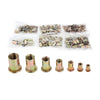 300pcs M3 / M4 / M5 / M6 / M8 / M10 / M12 Carbon Steel Flat Head Rivet Nuts Insert Riveting Tools