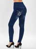 Knit Floral Print Skinny Pants