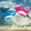 Creative Remote Control Cartoon Dolphin Intelligent Aluminum Film Nylon Floating Air Ball
