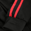 Snap Button Side Stripe Hoodie Jogger Pants Suit
