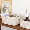 Hand-knitted Cotton Rope Storage Box Snack Key Baby Toy Basket