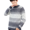 Geometric Pattern Soft Pullover Knit Sweater
