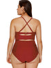 Plus Size Criss Cross Underwire Tankini Set