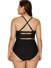 Plus Size Criss Cross Underwire Tankini Set