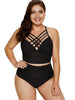 Plus Size Criss Cross Underwire Tankini Set