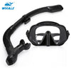 WHALE MK1000 + SK900 Professional Diving Snorkeling Silicone Mask Snorkel Glasses Set