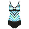 Spaghetti Straps Keyhole Tankini Set