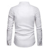 Stand Collar Hidden Button Long Sleeve Shirt