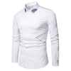 Embroidered Collar Button Up Long Sleeve Shirt