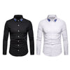 Embroidered Collar Button Up Long Sleeve Shirt