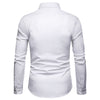 Embroidered Collar Button Up Long Sleeve Shirt
