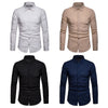 Solid Hem Curved Breathable Long Sleeve Shirt