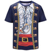Faux Pirate Jacket Print Short Sleeve T-shirt