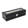 6-position Leather Portable Watch Storage Box