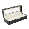 6-position Leather Portable Watch Storage Box