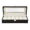 6-position Leather Portable Watch Storage Box