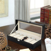 6-position Leather Portable Watch Storage Box