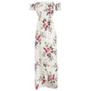Off The Shoulder Floral Print Overlap Dress