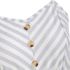 Button Striped Spaghetti Strap Dress