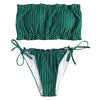 Strapless Backless Padded Polka Dot Print Low Waist Women Bikini Set