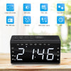 RA002 Digital Radio Clock Dual Alarms Temperature Snooze Day Time Dimmable Backlit 6.5-inch LED Screen