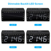 RA002 Digital Radio Clock Dual Alarms Temperature Snooze Day Time Dimmable Backlit 6.5-inch LED Screen