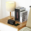 RA002 Digital Radio Clock Dual Alarms Temperature Snooze Day Time Dimmable Backlit 6.5-inch LED Screen