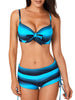 Knotted Ombre Drawstring Bikini Set