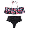 Floral Halter Cut Out Bikini Set