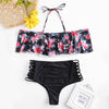 Floral Halter Cut Out Bikini Set