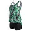 Plus Size Blouson Print Tankini